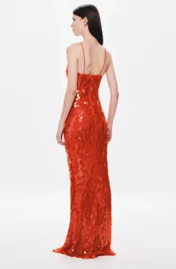 Misha Sapphire Sequin Maxi Dress in Red Sequin Size L / AU 12 for rent on The Volte - image 2