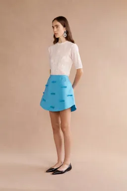 Lovaan Cosette Mini Skirt Electric Blue Size 10 for rent on The Volte - image 2