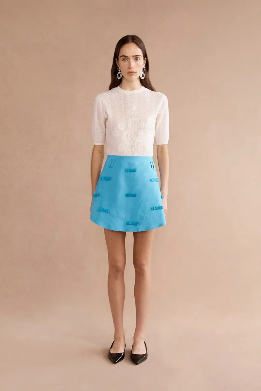Lovaan Cosette Mini Skirt Electric Blue Size 14 for rent on The Volte - main image