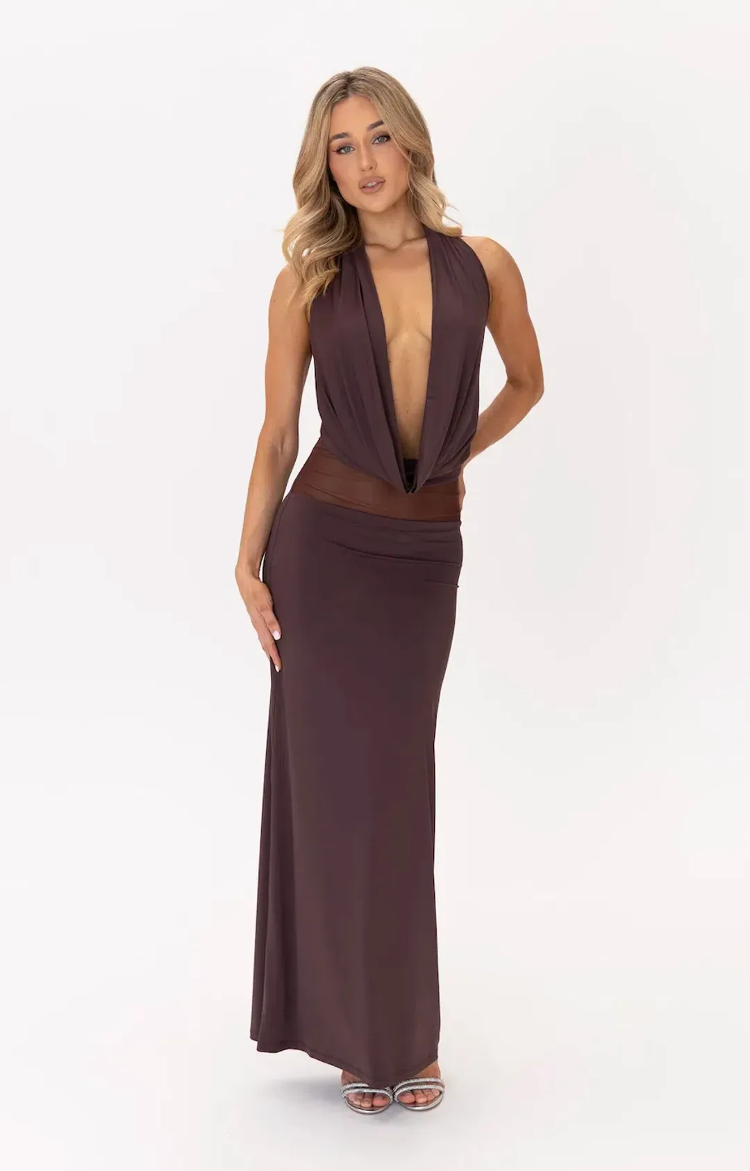 Calani Noe Dress (Chocolate) - Size XS for rent on The Volte - main image