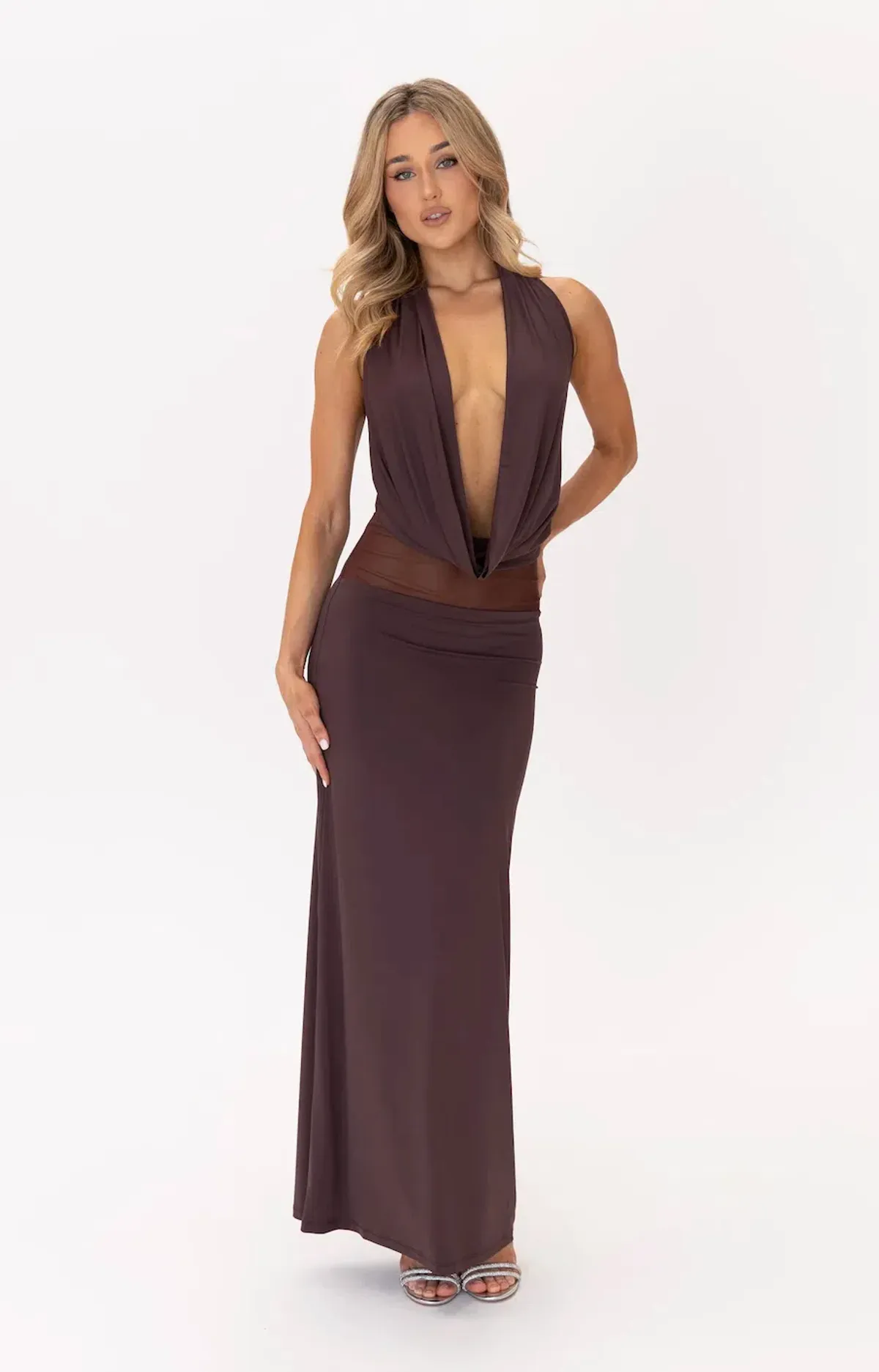 Calani Noe Dress (Chocolate) - Size XS for rent on The Volte - main image