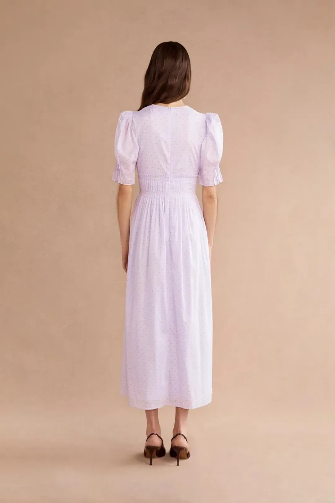 Lovaan Boehm Midi Dress Lilac Size 14 for rent on The Volte - main image