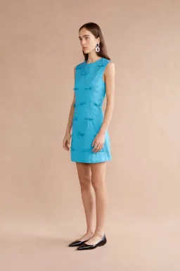 Lovaan Helena Mini Dress Electric Blue Size 10 for rent on The Volte - image 2