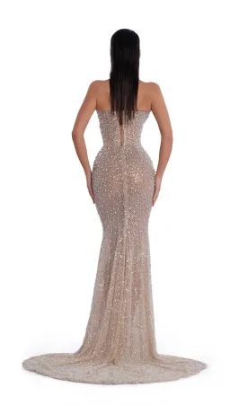 Albina Dyla Golden Mirage - Crystal Corset Gown for rent on The Volte - image 2