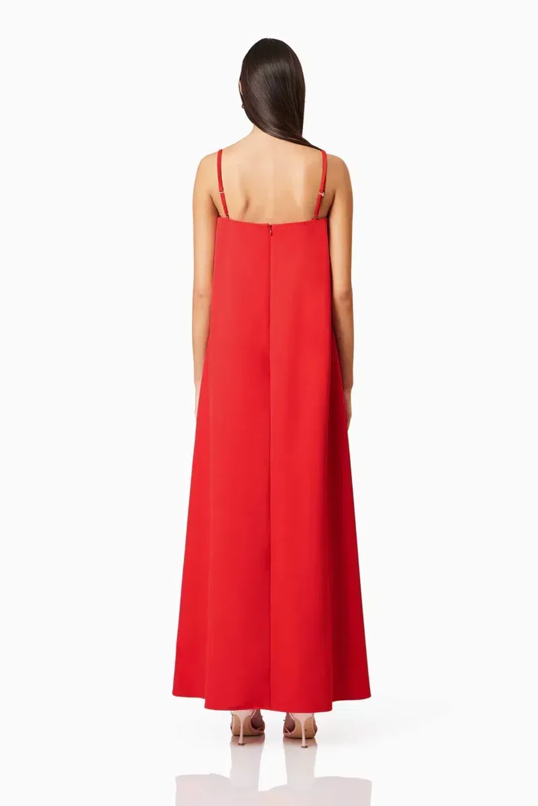 Elliatt Buttercup Embroidered Maxi Dress Red Size AU 6 for rent on The Volte - main image