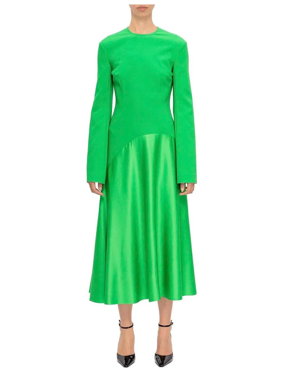 Solace London Gaia Midi Dress Bright Green Size 12 for rent on The Volte - main image
