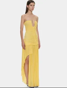 Christopher Esber Arced Orion Strapless Gown in Soleil Size 6 for rent on The Volte - image 2