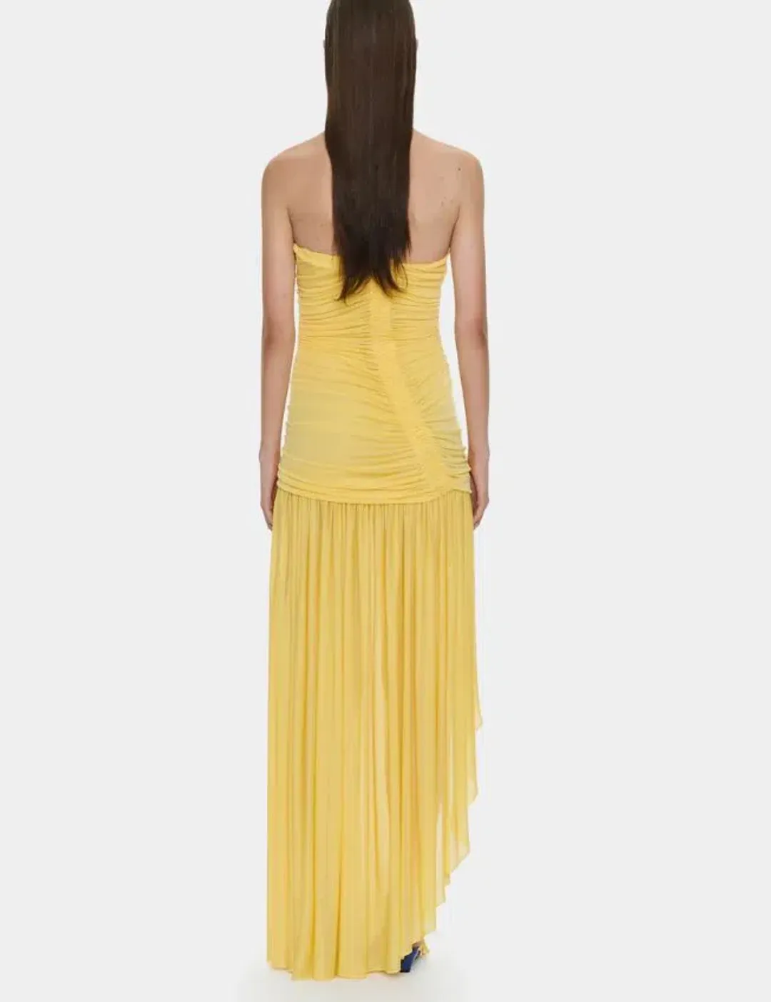 Christopher Esber Arced Orion Strapless Gown in Soleil Size 8 for rent on The Volte - main image