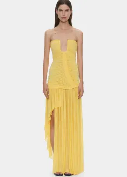 Christopher Esber Arced Orion Strapless Gown in Soleil Size 10 for rent on The Volte - image 1