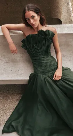 Aje - Aquiline Gown - Hunter Green - Size 8 for rent on The Volte - image 3