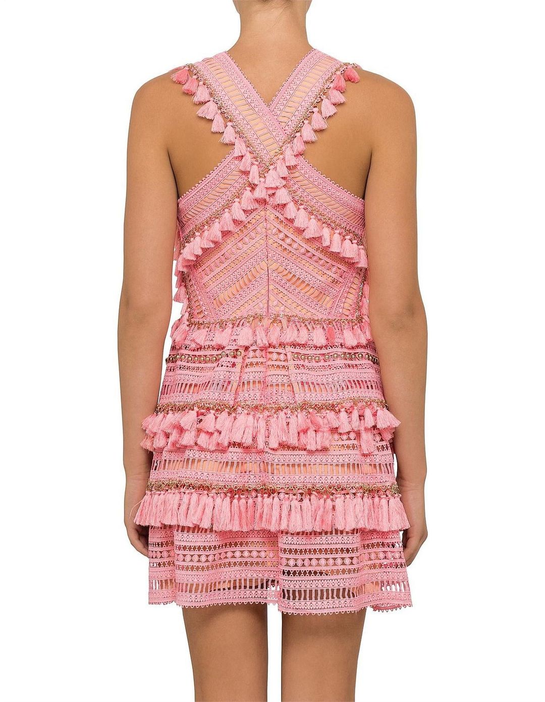 Thurley Foxtrot Mini Dress Pink Size 10 for rent on The Volte - main image