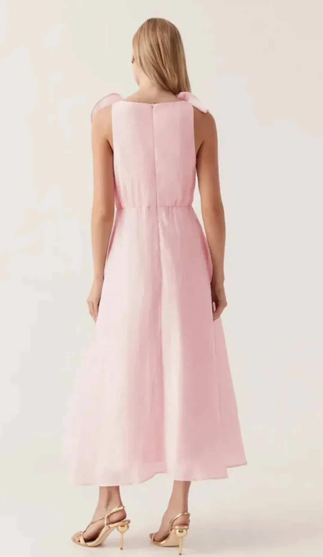 Aje - Genesis Midi Dress - Soft Pink - Size 6/8 for rent on The Volte - main image
