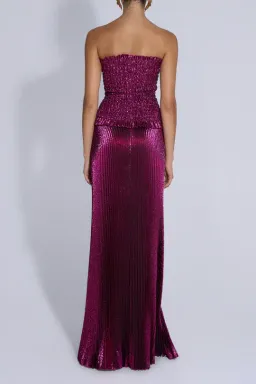 Lidee Maya Gown in Sangria Glitter Size 8 for rent on The Volte - image 5