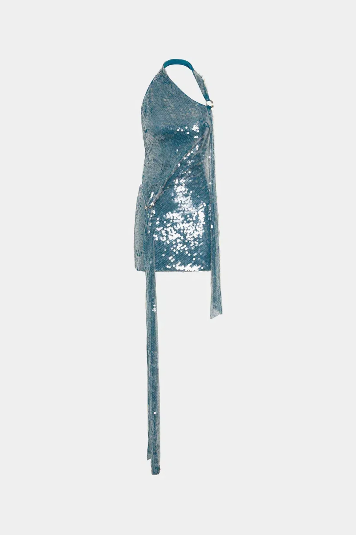 💙 MISHA Rivera Sequin Mini Dress – Teal Blue – Size AU 6 (XS) 💙  for rent on The Volte - main image