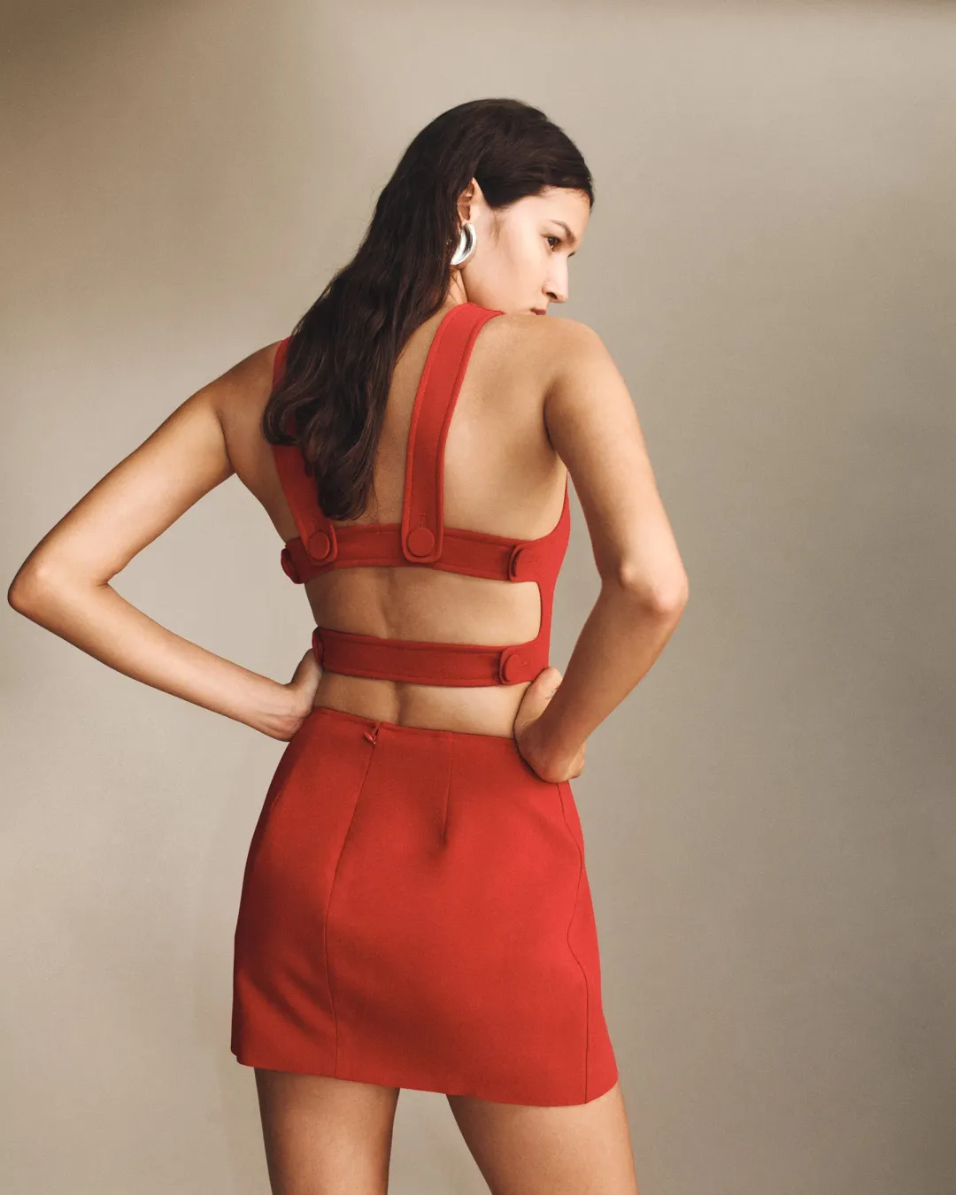 Hansen And Gretel Yoyo Mini Dress Red Size 14 for rent on The Volte - main image