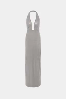 MISHA ‘Alusia’ Sequin Maxi Dress – Pewter Silver – Size AU M/10 ✨ for rent on The Volte - image 6