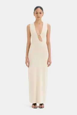 Sir Kinetic Beaded Midi Dress in Ecru size 1/8 for rent on The Volte - image 1