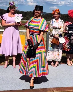 REBECCA VALLANCE DALI PUFF SLEEVE MIDI SIZE 12 for rent on The Volte - image 2
