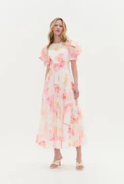 Aje Clementine Midi Dress Wildflowers Size 10 for rent on The Volte - image 1