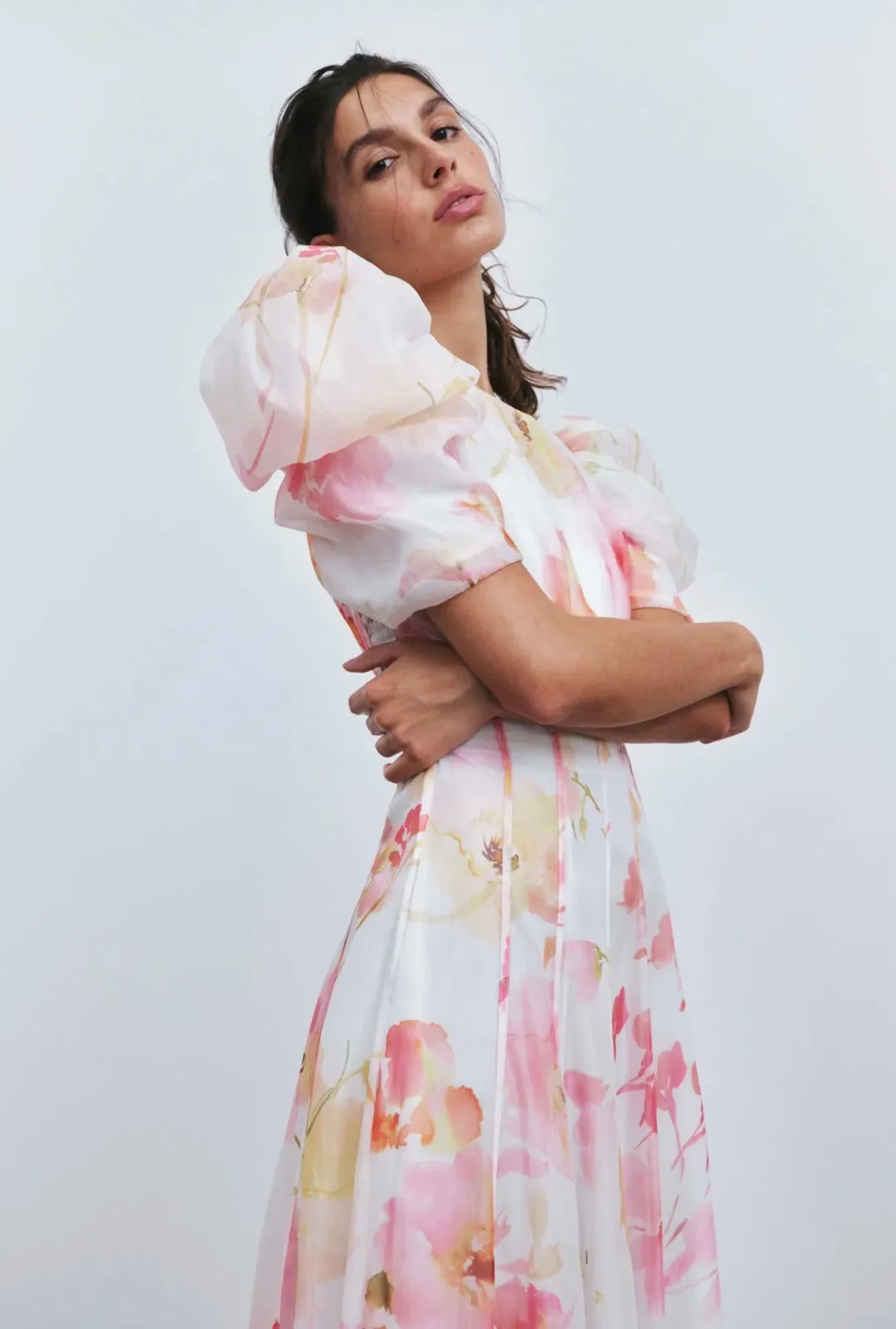 Aje Clementine Midi Dress Wildflowers Size 10 for rent on The Volte - main image