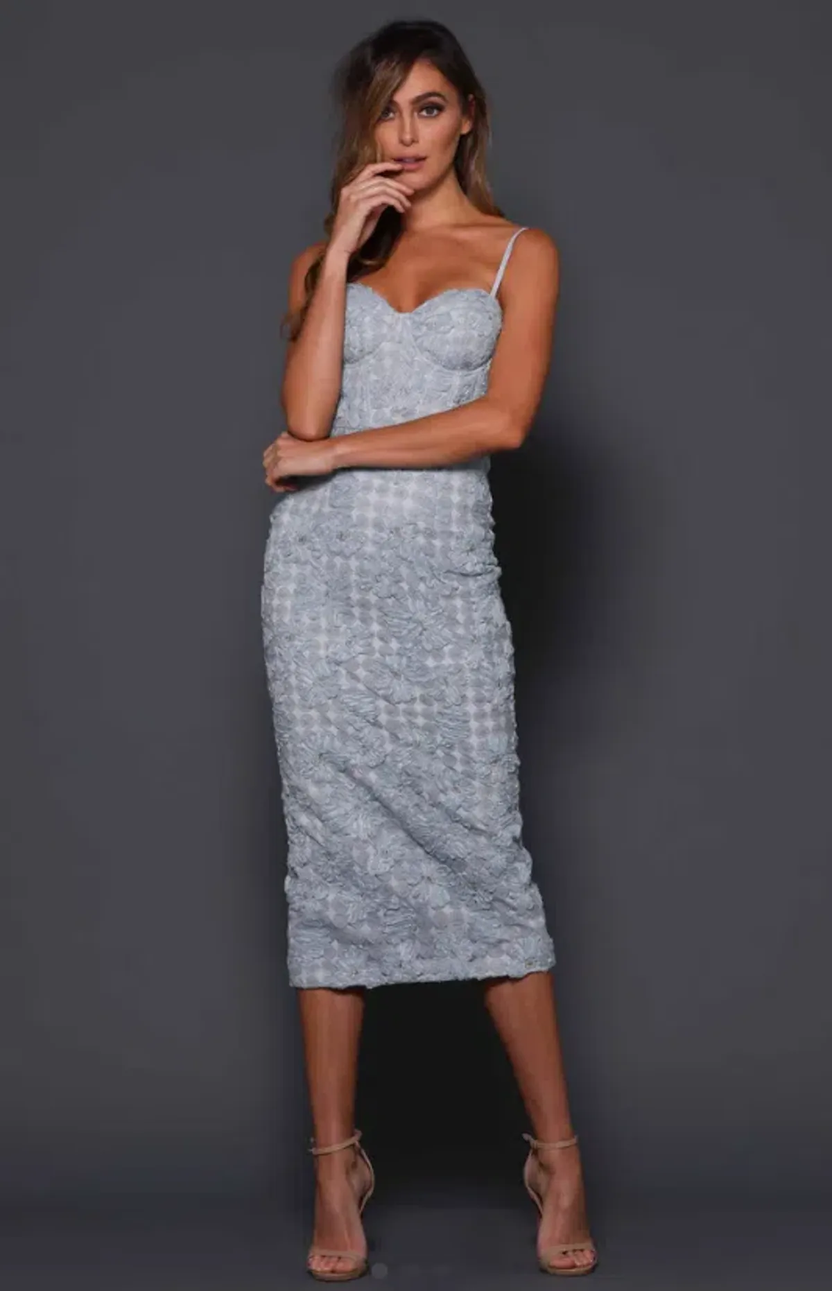 Elle Zeitoune -  Harmony Powder Blue Dress - Size 6 for rent on The Volte - main image