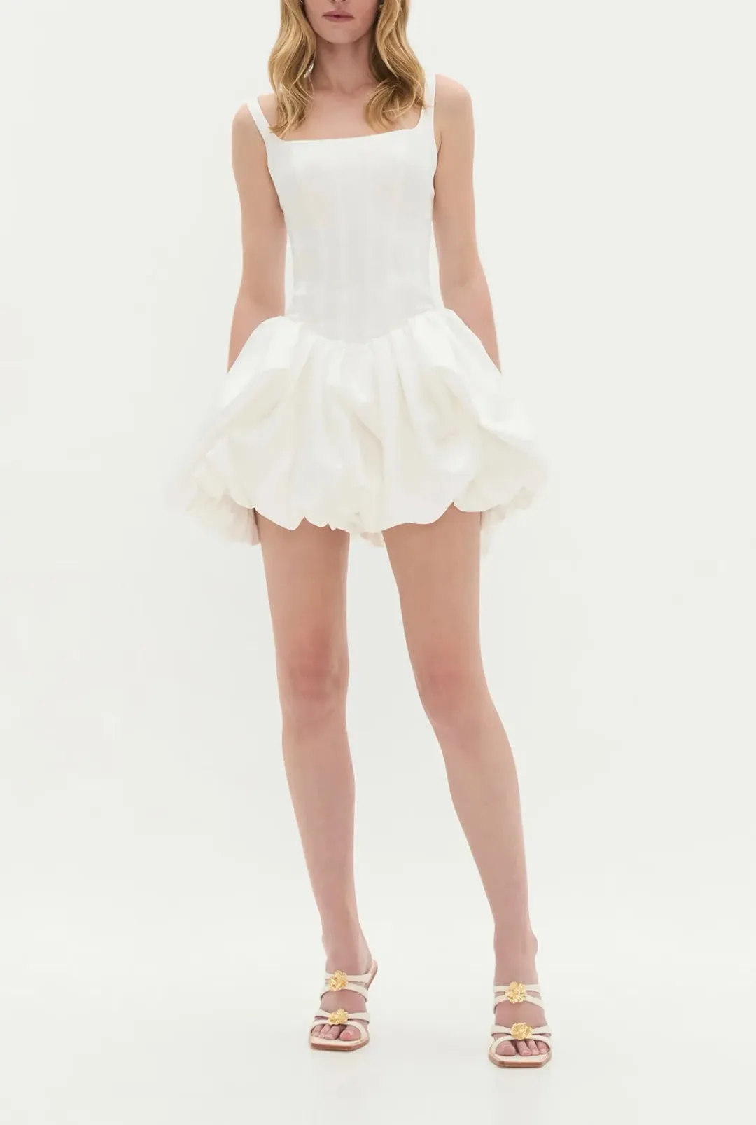 Aje Alani Mini Dress Ivory Size 10 for rent on The Volte - main image