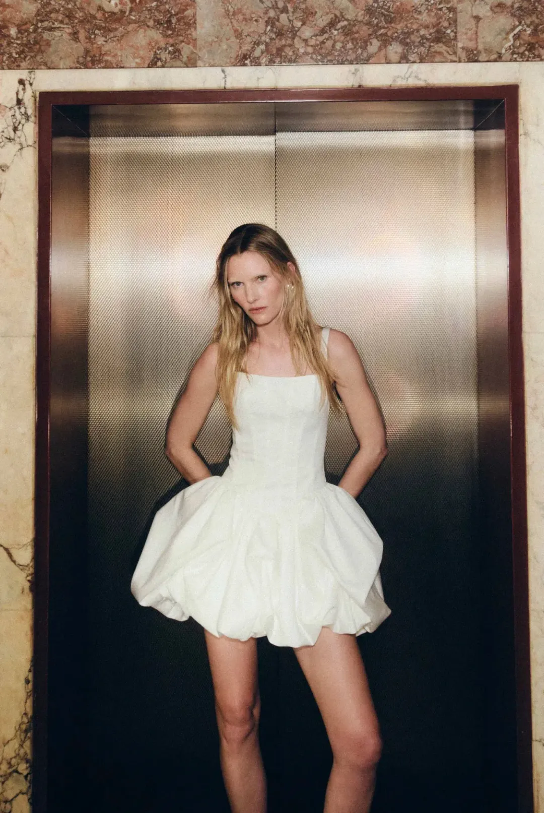 Aje Alani Mini Dress Ivory Size 10 for rent on The Volte - main image