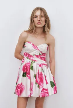 Aje Olea Bubble Hem Mini Dress Soft Rose Light Size 8 for rent on The Volte - image 7