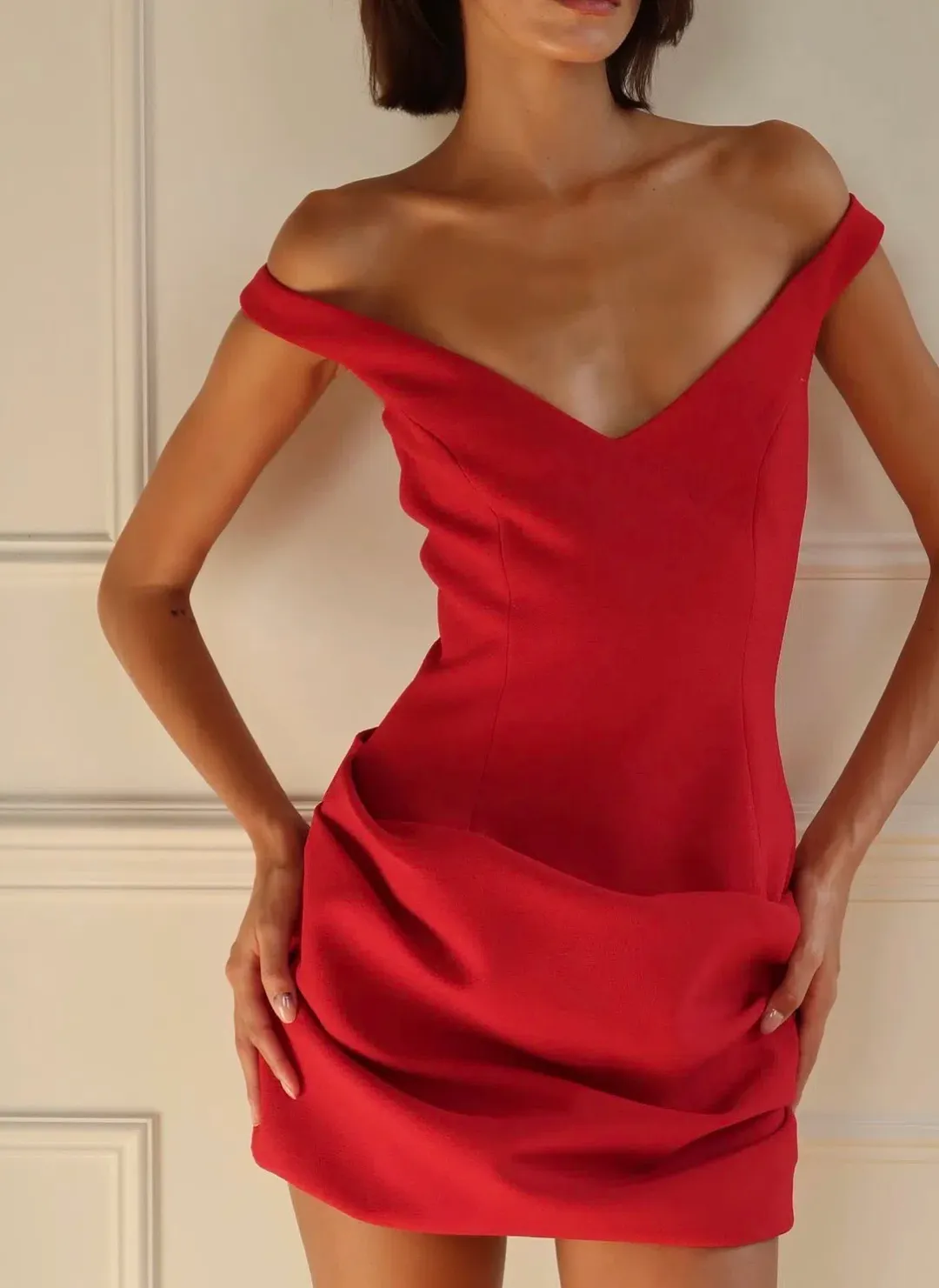 Arcina Ori Avery Dress in Red Size S for rent on The Volte - main image