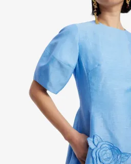 Leo Lin Simona Appliqué Mini Dress; size 10 for rent on The Volte - image 3