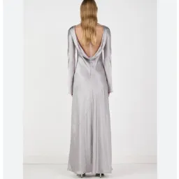 Hansen & Gretel Sundra Backless Maxi Dress Silver SIZE SMALL for rent on The Volte - image 2