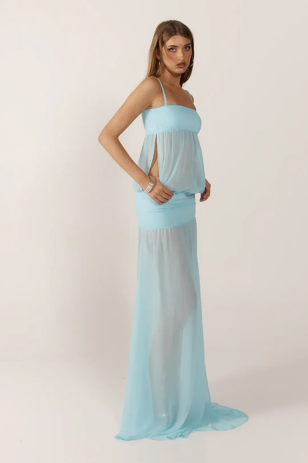 Ance Gria - Romeo Gown (Aqua) Size XS for rent on The Volte - main image
