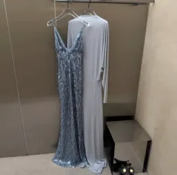 MISHA THE SAPPHIRE SEQUIN DRESS in dove grey size 8 for rent on The Volte - image 4