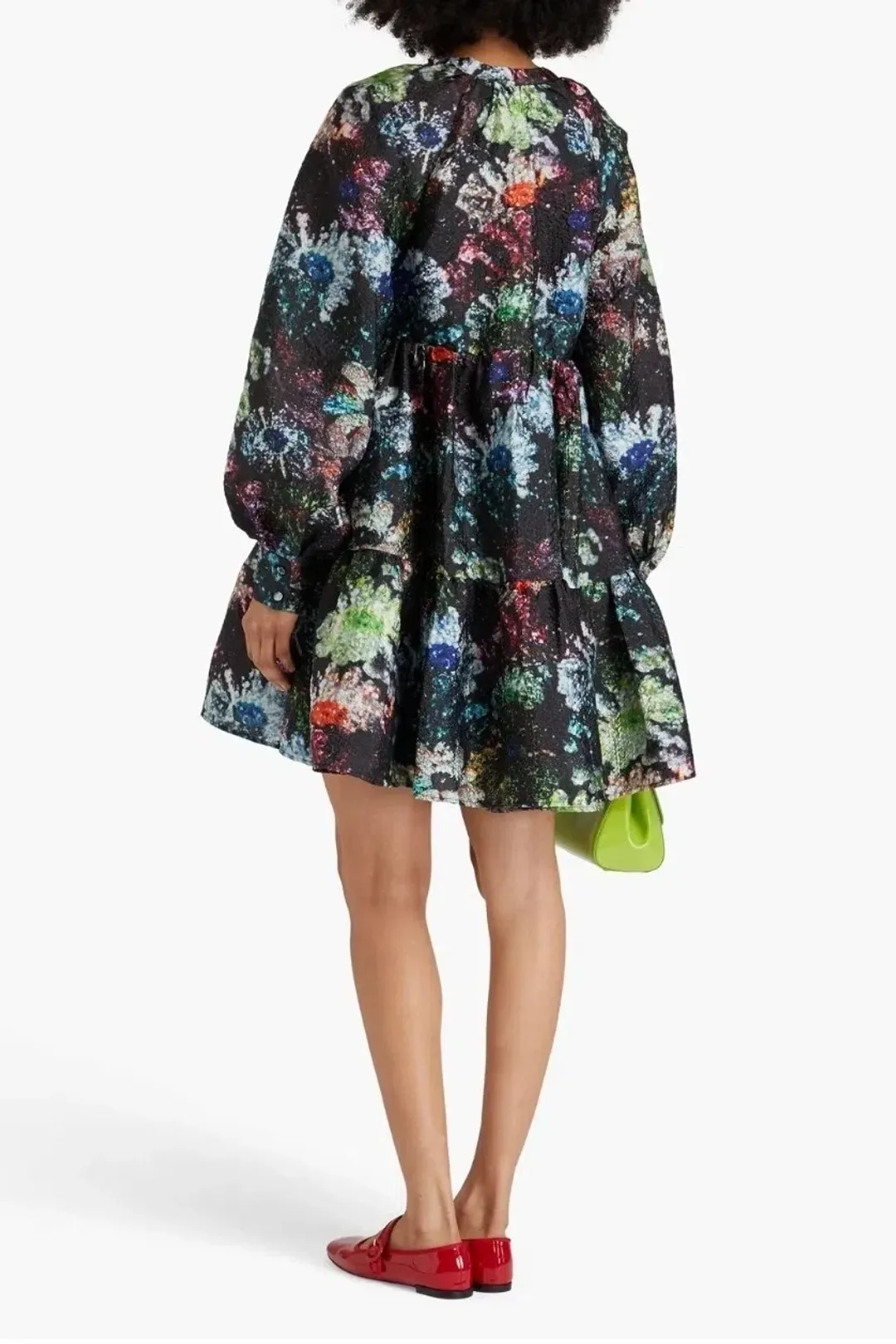 Stine Goya Jasmine Dress Size XL 14 AU/UK Glitter Bloom Floral for rent on The Volte - main image