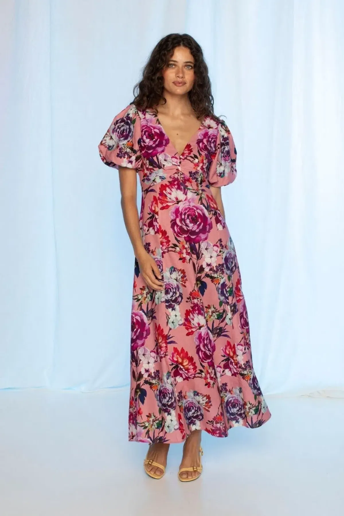 Kachel Penelope Dress in Lovers Floral Print Size 14 for rent on The Volte - main image