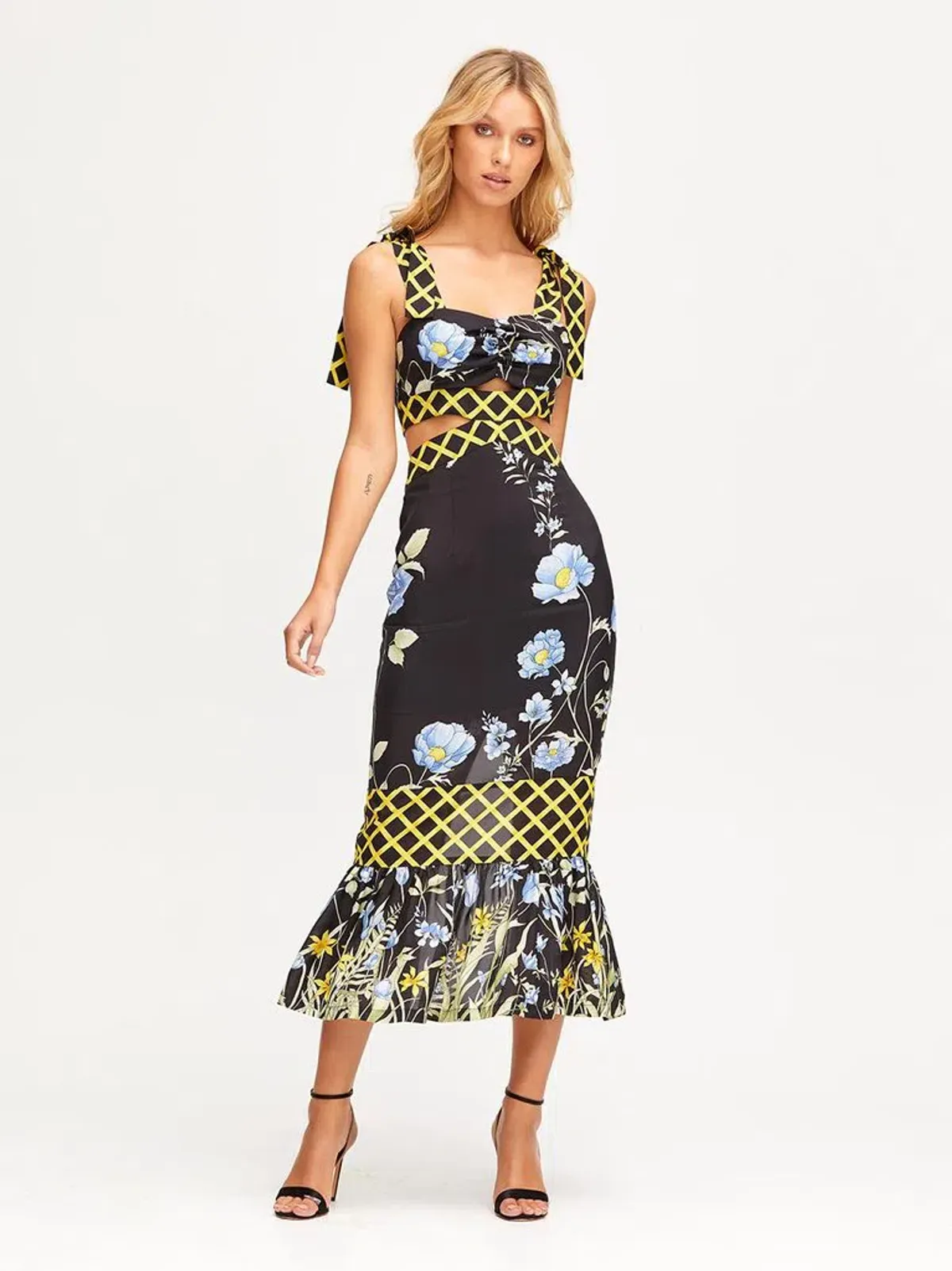 Alice McCall Flower Girl Midi Strap Dress Floral Size 12 for rent on The Volte - main image