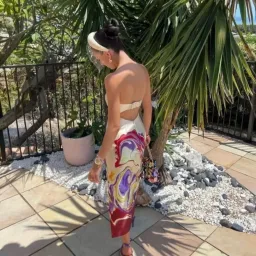 Alemais Luca Corset Midi Dress In Multi Size 6 for rent on The Volte - image 3