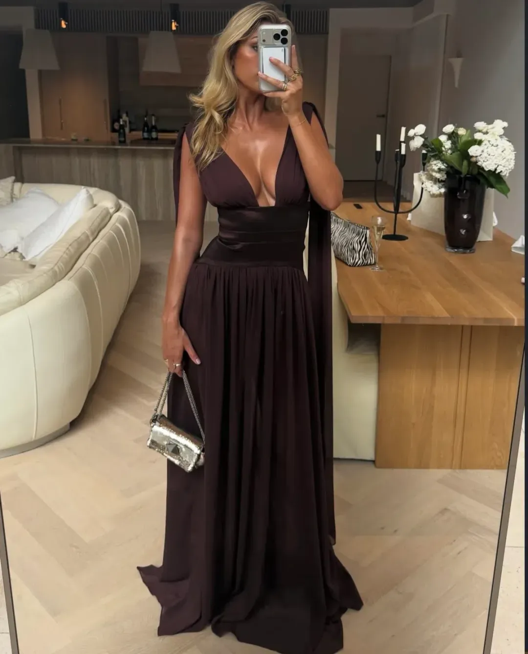  ARCINA ORI RAMONA DRESS IN CACAO- SIZE 8  for rent on The Volte - main image