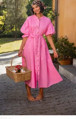 La Boheme Poppy Dress Bubblegum Pink One Size for rent on The Volte - image 1