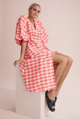 Country Road Check Full Sleeve Dress for rent on The Volte - image 4