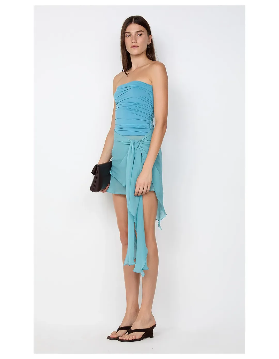 Bec Bridge Landon Strapless Mini Dress Seafoam Size 8 for rent on The Volte - main image