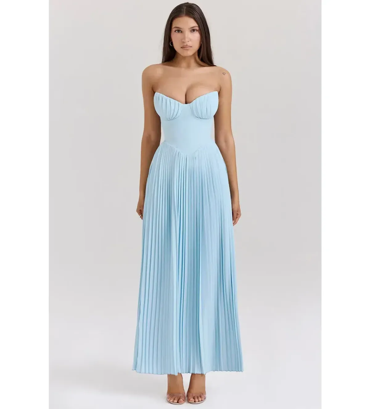 House of CB Marcella Maxi Dress Ocean Blue Size 8 for rent on The Volte - main image