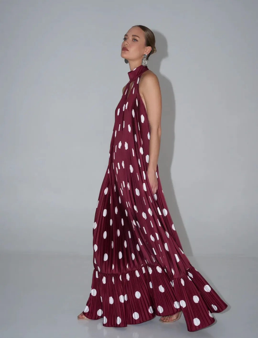 Lidee Libertie Gown size 8 polka wine  for rent on The Volte - main image