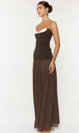 Jefrei Sei/She is Olla Nicolette dress in Espresso Size XS for rent on The Volte - image 2