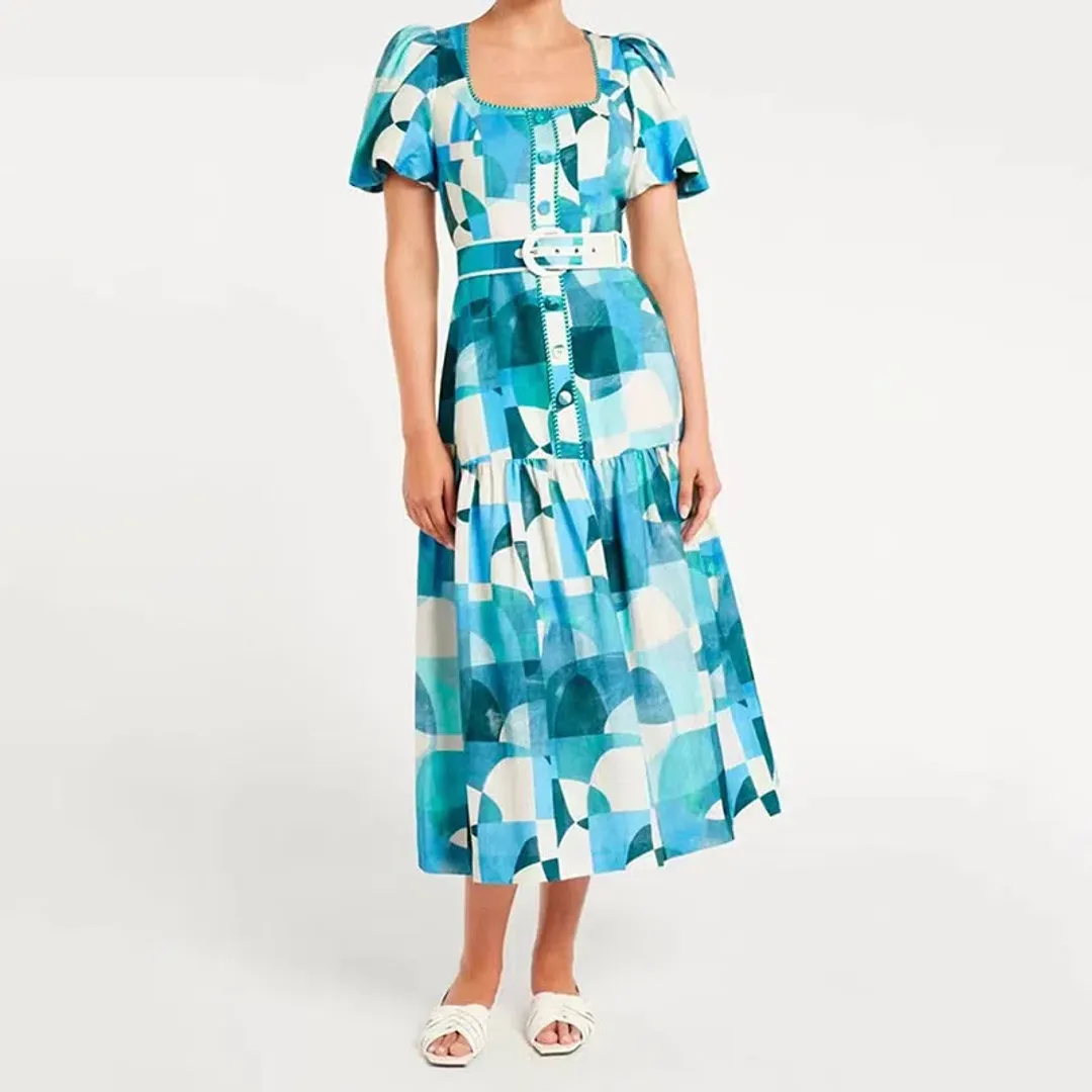 Rebecca Vallance Mallorca Midi Dress Size 8 for rent on The Volte - main image