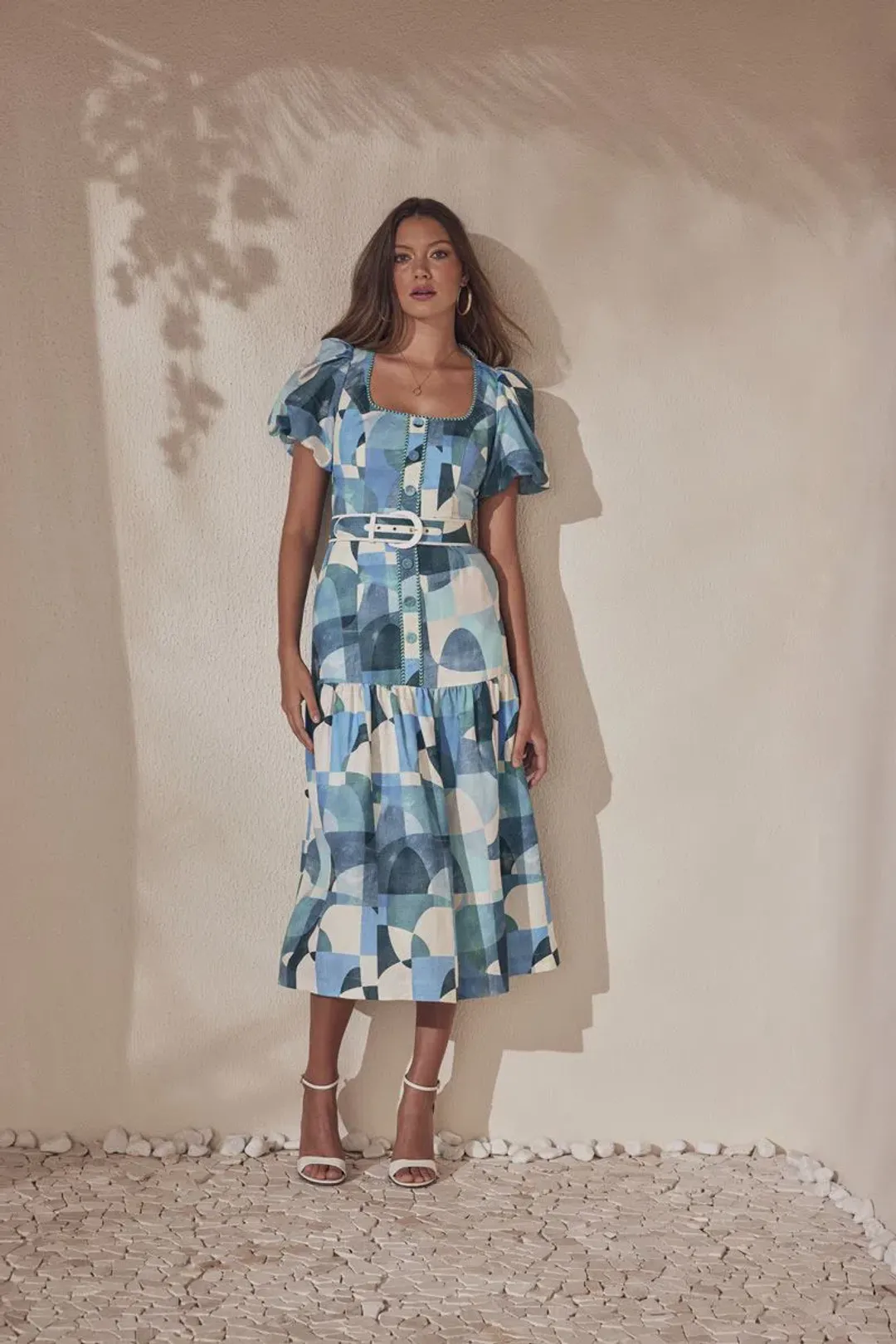 Rebecca Vallance Mallorca Midi Dress Size 8 for rent on The Volte - main image