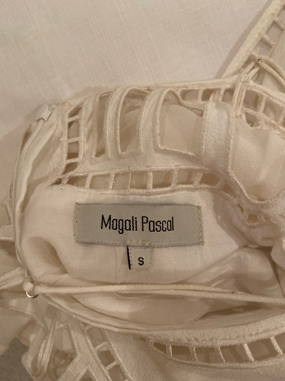 Magali Pascal Ivy Dress White Size 8 for rent on The Volte - main image