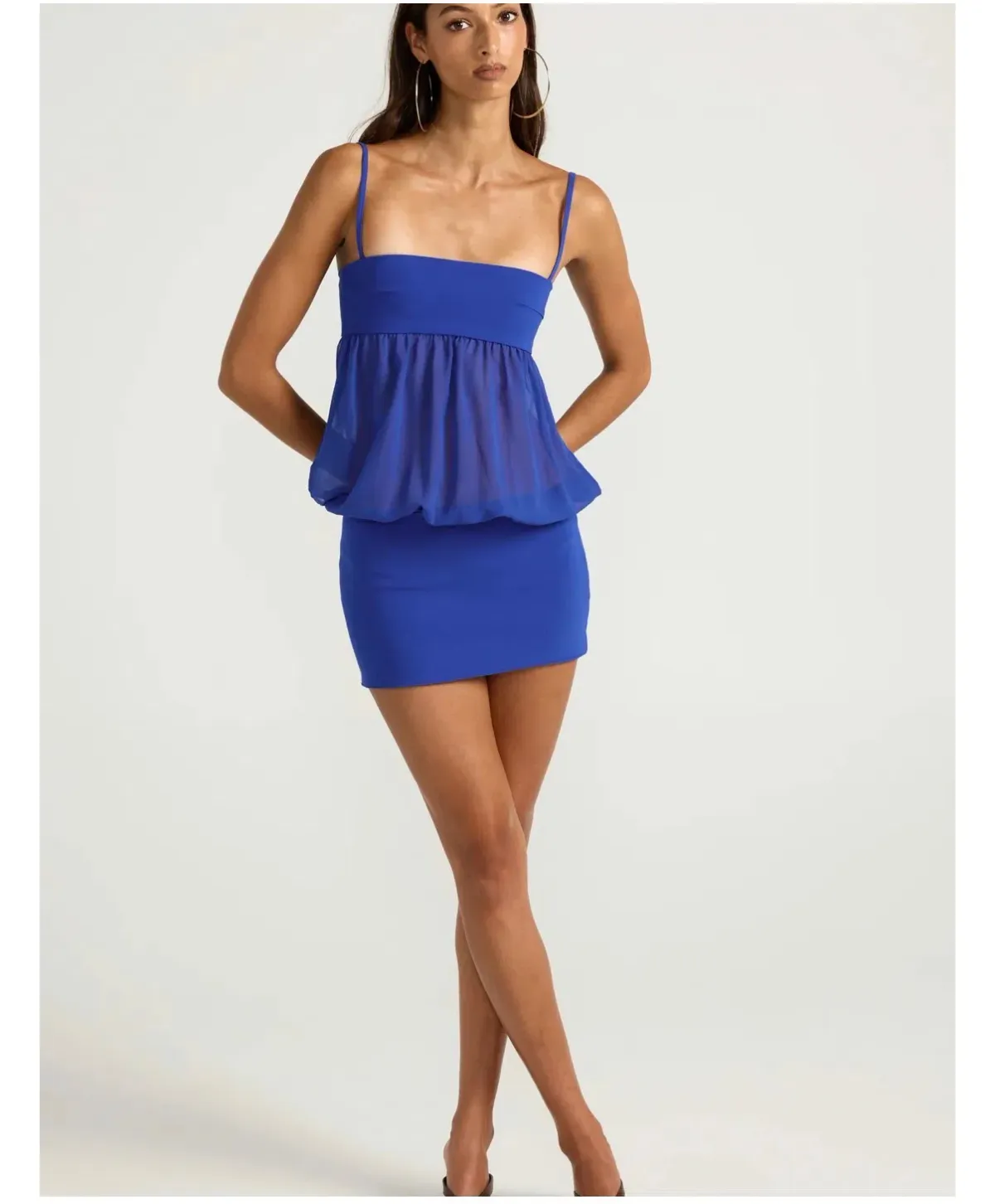 Romeo mini dress in cobalt blue  for rent on The Volte - main image