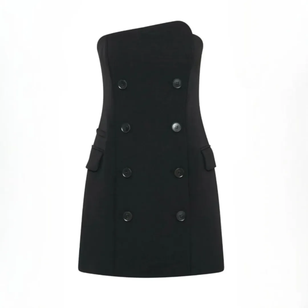 Camilla and Marc Izola Tailored Mini Dress in Black Size 10 for rent on The Volte - main image