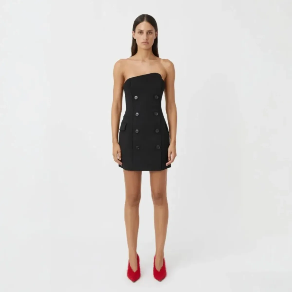 Camilla and Marc Izola Tailored Mini Dress in Black Size 10 for rent on The Volte - main image